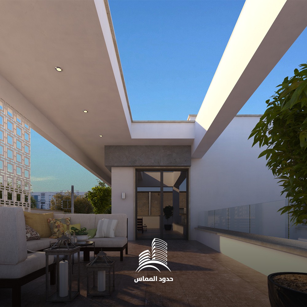 تصميم داخلي لفيلا مع جلسة خارجية