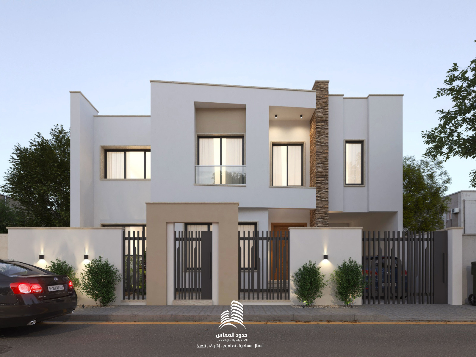 مبنى سكني مكون من طابقين